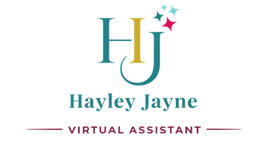 Hayley Jayne VA official logo for virtual assistant and administrative support services in Kent.